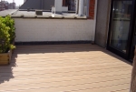 Plaatsing van een Opti-woodÂ® terras op een bestaande tegelvloer - 6e verdieping van een appartementsgebouw in Nieuwpoort