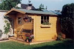 Montage d'un chalet de jardin - AprÃ¨s