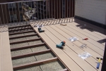 Plaatsing van een Opti-woodÂ® terras op een bestaande tegelvloer - 6e verdieping van een appartementsgebouw in Nieuwpoort