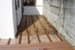 Pose d'une terrasse en Opti-woodÂ® sur carrelage exitant